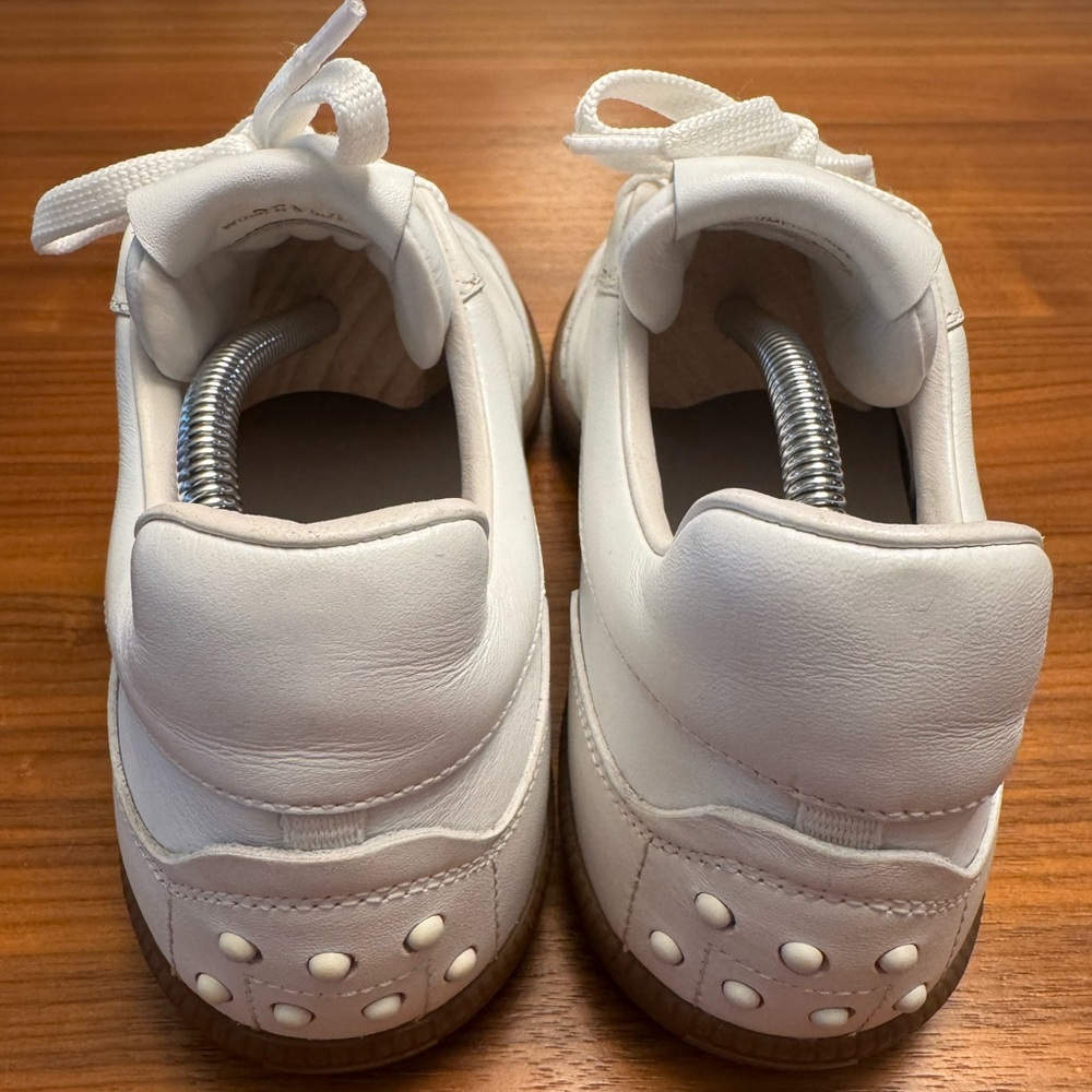Authentic Tod’s Tabs Leather Sneakers, Women’s White Designer Casual Shoes 37.5 - Picture 3 of 12
